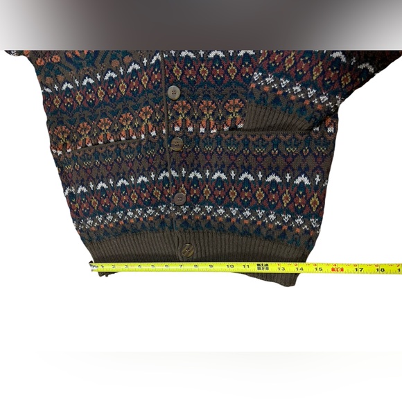 Vintage Pendleton Made In USA Wool Knit Fair Isle Cardigan Sweater Size M - Picture 4 of 8